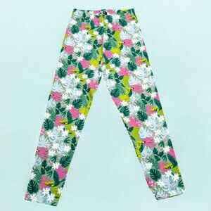 Pepco Full length Soft Cottonleggings SkinnyFit stretchy Green Tropical NWOT